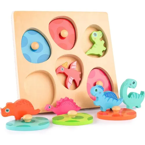 3D Dinosaurier Holz puzzles für Kinder Holz puzzles für Kleinkinder Dinosaurier mit Eiern