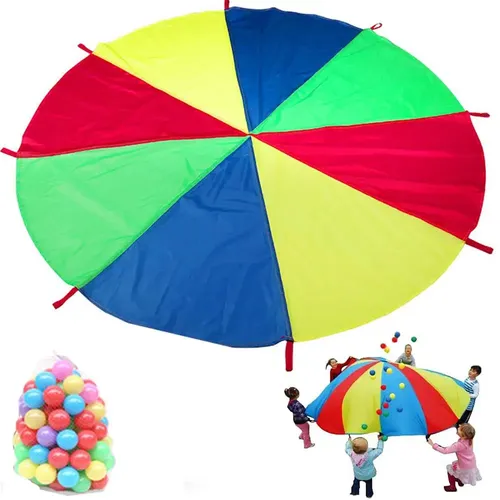 Fallschirm Spielen Spielzeug Mit Griffe Outdoor Team Spiel Wasserdicht Regenschirm Spielzeug