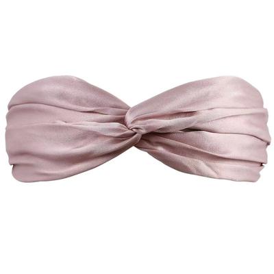 Perle Silk Charmeuse Silk Headband - Pink