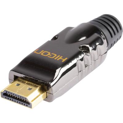 Hi-hd-m HDMI-Steckverbinder Stecker, gerade Polzahl: 19 Schwarz 1 St. - Hicon