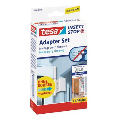 Tesa Fliegengitter Adapter-Set Türen Insektenschutz Anthrazit