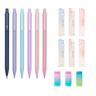 Mechanical Pencil Set, 6PCS Pastel Mechanical Pencils 0.5mm 0.7mm with 216PCS HB Pencil Leads and 3PCS Erasers, Aesthetic Mechanical Pencils for Girls Writing