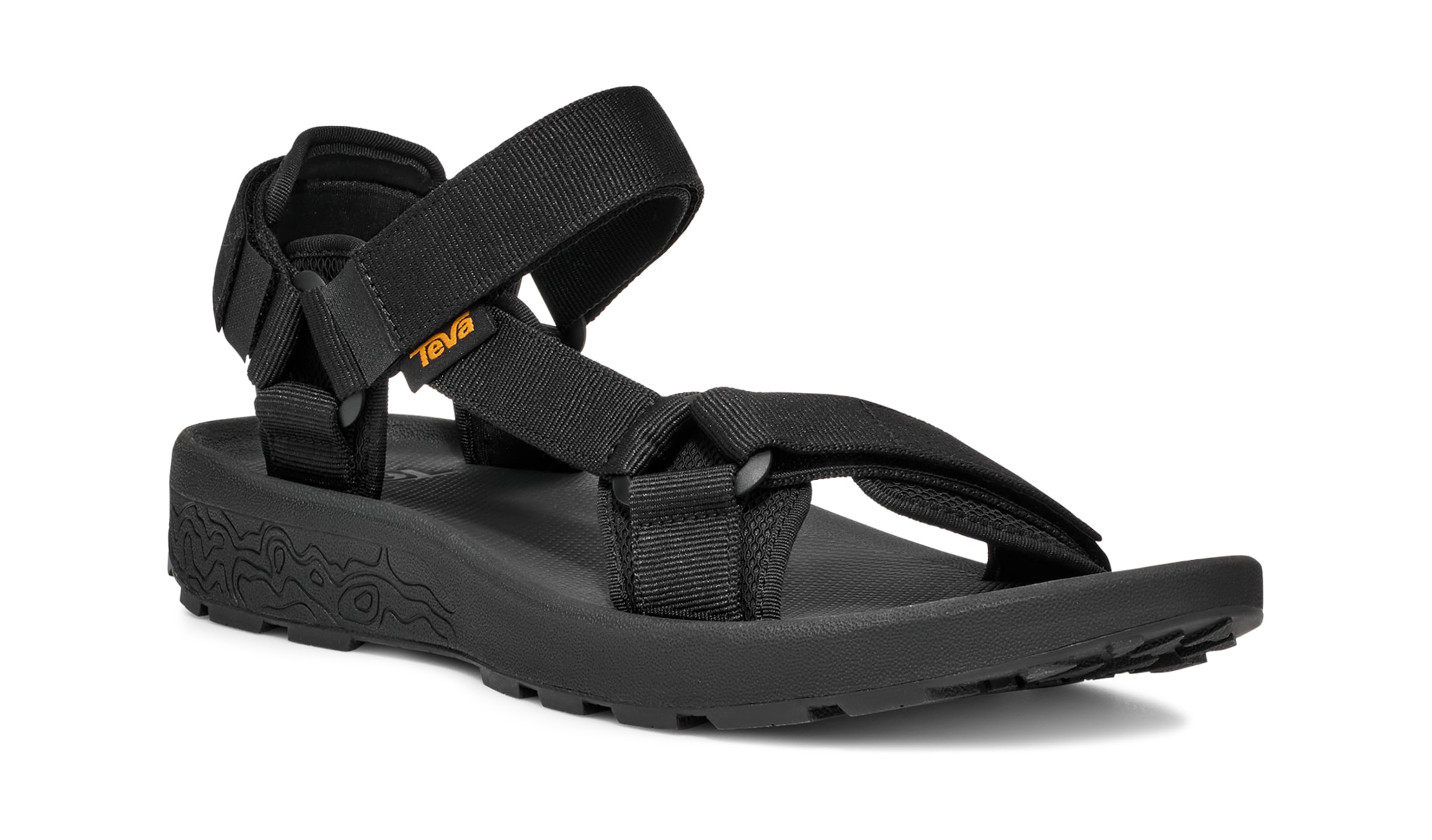 Sandale TEVA "Terragrip Sandal", Herren, Gr. 44,5, schwarz, Textil, Schuhe Sandale