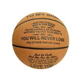 USYFAKGH Baby Boll To My Son From Dad Mom Basketball Ball Gift for Your Anniversary Birthday Wedding Holiday Graduation Gift Christmas School College Graduation Gift