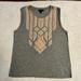 J. Crew Tops | J. Crew Women’s Tank Top Grey With Peach Lace Size Small | Color: Gray/Pink | Size: S