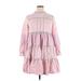 Modest People(s) Casual Dress Mock Long Sleeve: Pink Dresses - Women's Size X-Large