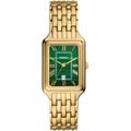 Quarzuhr FOSSIL "RAQUEL" Armbanduhren gelbgoldfarben, grün Damen Quarzuhren Armbanduhr, Damenuhr, Datum, analog