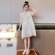Sommer chinesischen Stil Mädchen Kleid Kurzarm Kinder Kostüme Kinder lässig Slip Prinzessin Kleid