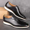 Moderne Leder Herrenschuhe Büro Business formelle Anzug Schuhe hochwertige Oxford Lace Up handgemachte Brogue Schuhe EVA Außensohle