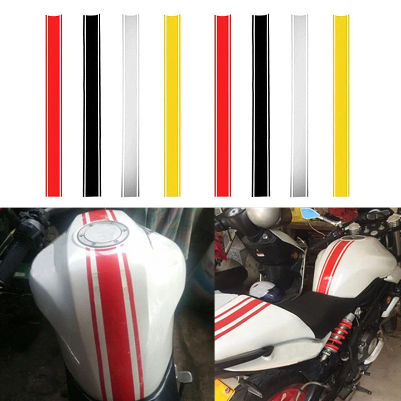 50 cm Motorrad Aufkleber Auto Motorrad DIY Tankdeckel Reflektierende Aufkleber Wasserdicht für Racing Motorrad Zubehör Image