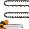 2 Packs, 16 Inch Chainsaw Chain 56 Drive Links.050" Gauge, 3/8" Pitch, 16" Replacement Chain Low-kickback Chainsaw Chains Compatible With Craftsman, Echo, Homelite, Poulan And More