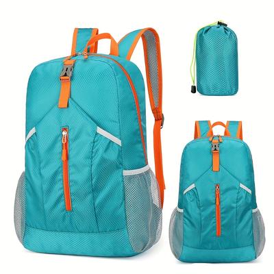 TEMU 25l Foldable Outdoor Sports Backpack, Waterproof Mountaineering Hiking Travel Daypack, Color Contrast School Bag