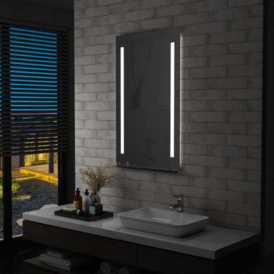 Longziming - Badezimmer-LED-Wandspiegel mit Regal 60×100 cm