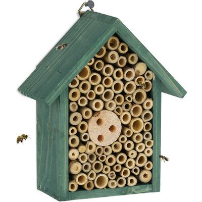 Relaxdays - Insektenhotel, Nisthilfe für Bienen & Wespen, hbt 20 x 17 x 8,5 cm, Garten, Balkon, Image