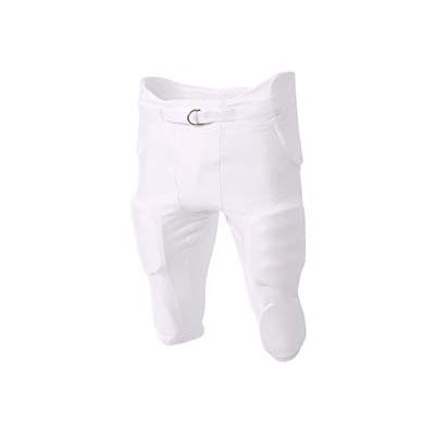 A4 NB6198 Boy's Integrated Zone Football Pant in White size XL | Nylon Blend A4NB6198