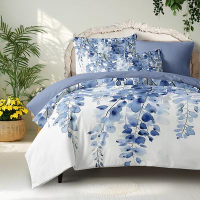 Floral Tropical Series Duvet Cover 3-Piece Set 100% Cotton or Polyester Perfect for Mother's Day Gift Super Soft Skin Friendly Long Lasting