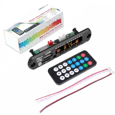 DC 9V 12V Bluetooth 5.0 MP3 WMA WAV APE FLAC Decoder Board Car Audio USB TF FM Radio AUX Module MP3