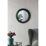 23.5 Circle Wall Mirror with Wooden Black Frame Antique Classic Accent Mirror for Living Room Foyer Bathroom Office