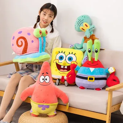 Anime Spongebob Squarepants Patrick Star Squidward Eugene H. Krabs Gary Kawaii Stuffed Plush Toys