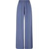 Stoffhose URBAN CLASSICS "Urban Classics Damen Ladies Wide Leg Viscose Pants", Damen, Gr. L, US-Größen, blau (vintageblau), 100% Viskose, unifarben, loose fit, Hosen
