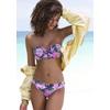 Bügel-Bandeau-Bikini BUFFALO, Damen, Gr. 34, Cup E, blau (marine, pink), Obermaterial: 82% Polyamid, 18% Elasthan. Futter: 100% Polyester, Bikini-Sets, im Mustermix