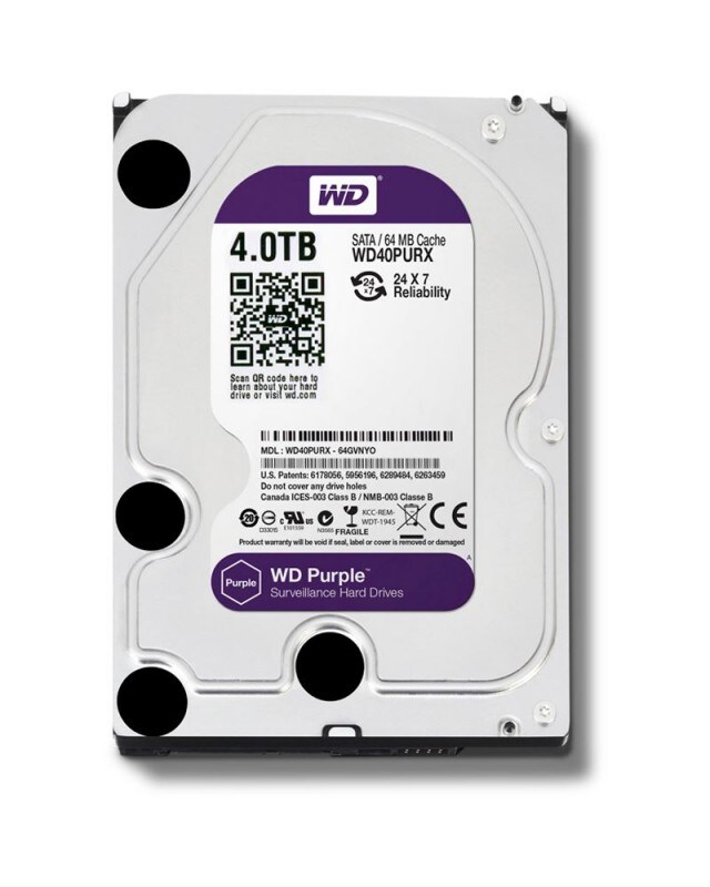 WD Purple Surveillance Hard Drive Festplatte 4 TB intern 3.5" 8.9 cm SATA 6Gb/s Puffer: 64 MB für My Cloud EX2 EX4 Image