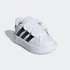 Klettschuh ADIDAS SPORTSWEAR "GRAND COURT 2.0 KIDS", Gr. 21, schwarz-weiß (cloud weiß, core schwarz, cloud weiß), Synthetik, sportlich, Schuhe, Design auf den Spuren des adidas Superstar, für Kinder