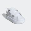 Klettschuh ADIDAS SPORTSWEAR "ADVANTAGE KIDS", Gr. 26, weiß (cloud weiß, cloud weiß, grün), Synthetik, sportlich, Schuhe, Design auf den Spuren des adidas Stan Smith, für Kinder