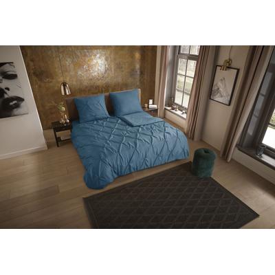 Bettwäsche "Elegance", blau (petrol), B/L: 135cm x 200cm, , Microfaser, B/L: 80cm x 80cm, Microfaser, Obermaterial: 100% Polyester, PURE LUXURY COLLECTION, Bettwäsche, Mikrofaser, Uni, Stickerei, luxuriöse Falten, Reißverschluss, Grün Image