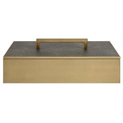 Uttermost Wessex Gray Box - 14"W x 4.75"H x 7"D