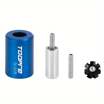 TEMU Toopre Premium Bike Fork Headset & Installation Tool Set - Aluminum Alloy & Stainless Steel, Precision Cnc Machined, With Screw For Fit - Blue Image
