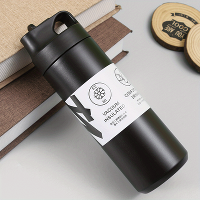 TEMU 1pc Active Tumbler, Stainless Steel Vacuum Insulation Cup With Straw And Convenient Handle - Outdoor And Daily Use Image