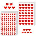 1404pcs Red Heart Stickers - 2 Unique Styles, Reusable & Self-adhesive For Scrapbooking, Envelopes, Gift Bags & More!