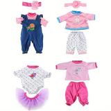 Doll Clothes 4 Sets Doll Fashion Outfits Fit For 17-18 Inch Girl Doll, 15-17 Inch Baby Dolls