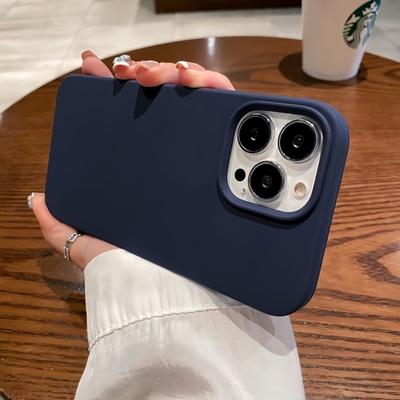 TEMU Suitable For Iphone 14 Pro Phone Case Liquid Silicone 13 Protective Cover 12 New Simple Protective