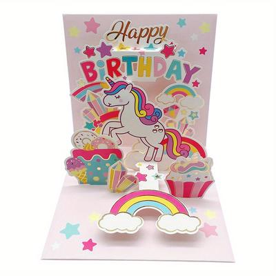 Unique 3d Handmade Cute Birthday Greeting Card - Includes Envelope - Perfect For Memorial Messages!
