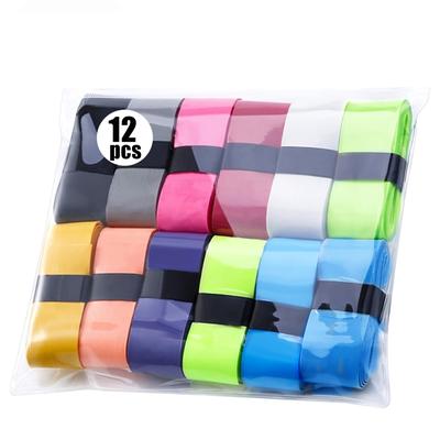 TEMU 12pcs/6pcs Outdoor Tennis Anti-slip Sweat Absorbing Strap, Tennis Racket Accessories