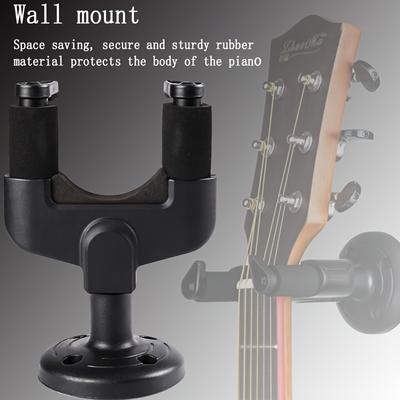 TEMU 1pc Guitar Hanger Hook Wall Mount Bracket Rack Display Guitar Bass Accessories Guitar Tuners Machine Securely Hang Your Guitar, Bass, Or Violin With This Wall Mounted Holder Stand