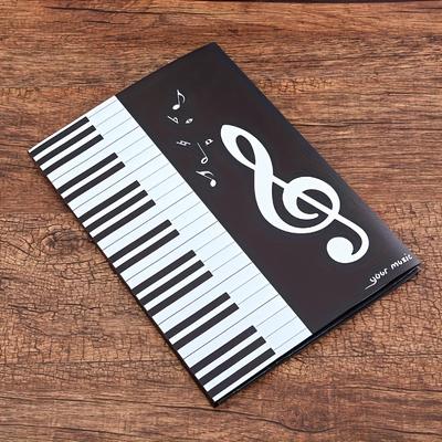 TEMU 1pc Premium Piano Musical Instrument Music Sheet Clip-a4 Size, Trifold Design, Can Expand 6 Pages Capacity, Durable And Lightweight, Perfect For Musicians And To Practice Playing Use