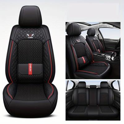 TEMU + Seat Cover All-inclusive Car Seat Cushion 5 Seats Protective Cover Breathable, Wear-resistant Image