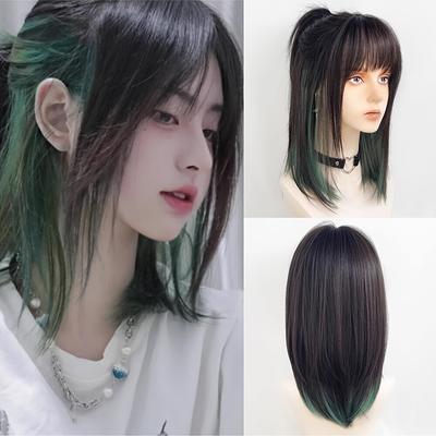 Role Play Short Wave Colored Hair Synthetic Wigs W...