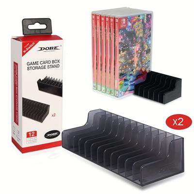 TEMU 2pcs/set Game Card Box Storage Stand 24pcs Disk Holder Support For Switch & Switch Oled/ Lite Ns Card Holders