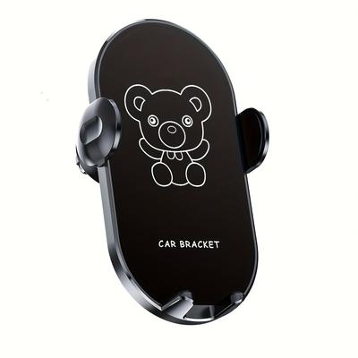 TEMU 1pc Car Mobile Phone Bracket The New Car With Navigation Support Rack Bear Cartoon Car Air Outlet Fixed Mobile Phone Rack