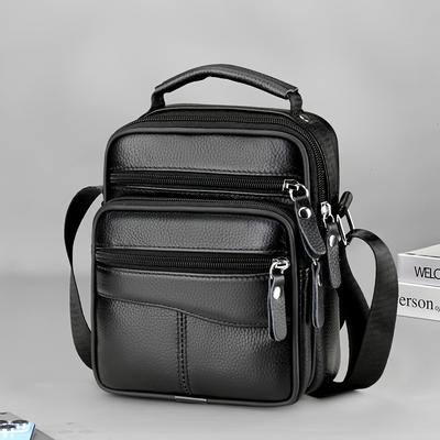 TEMU 1pc Men's Shoulder Crossbody Genuine Leather Bag Image