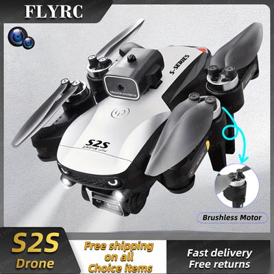 S2s Brushless Rc Drone Sd Dual Esc Camera Optical Flow Positioning Headless Mode 360 Â° Intelligent Obstacle Avoidance Wifi Fpv Mobile App Control 360Â° Roll Folding Quadcopter Rc Toys Dron