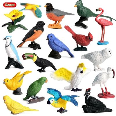 Adorable Animal Figurines: Parrot, Flamingo, Snowy...