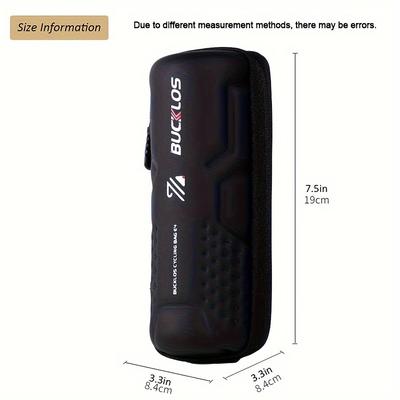 TEMU Bucklos Bicycle Tools Bag, Eva+pu Bag, Multifunction Waterproof Road Mtb Repair Kit Bag, Portable Bicycle Bag