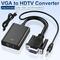 Vga To Hdtv Adapter For Connecting Traditional Vga Interface Laptop, Pc To Hdtv Monitor Or Projector, 1080p Vga Male To Hdtv Female Converter With 3.5mm Audio Lead And Power Supply Port!