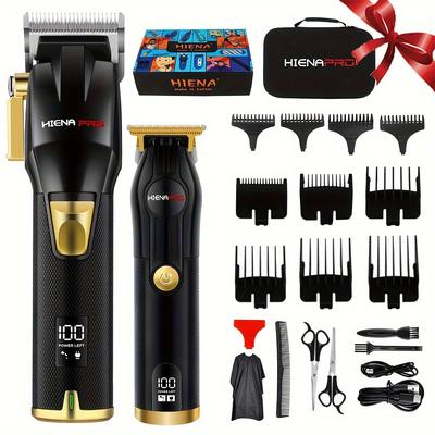 Cordless Hair Clipper, Professional Electric Hair Clipper Set, Men's Beard Trimmer Shaver, Usb Rechargeable Hair Clipper Kit, Gift Set, Father's Day Gift