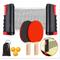 Ping Pong Paddle Set, Portable Table Tennis Set With Retractable Net, Table Tennis Training Set With 2 Rackets, 3 Balls And Carry Bag For Indoor/outdoor Games